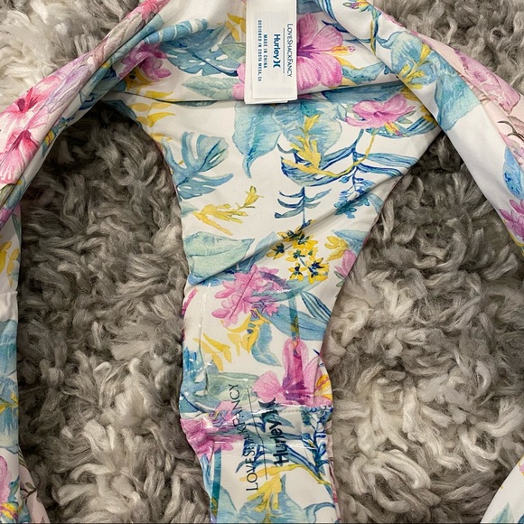 LoveShackFancy X Hurley Hawaiian Hibiscus Reversible Cheeky Hipster Swim Bottom - Picture 6 of 9